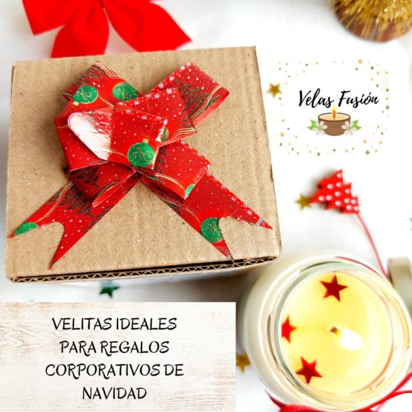 Velitas de Navidad con personalización corporativa - Imagen 2